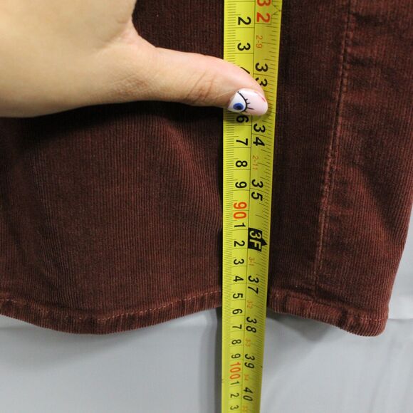 Mother Jeans Womens 33 The Mid Rise Rider Ankle Corduroy Hopscotch Brown Pockets - Picture 13 of 15